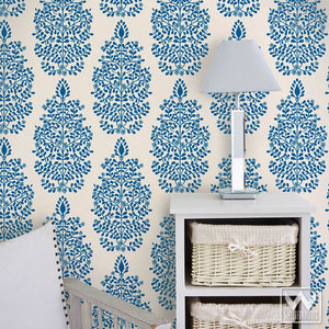 Blue and White Wallpaper - Removable Wallpapers for DIY Decor - Wallternatives.com