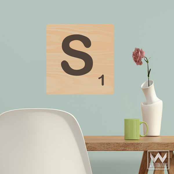 Scrabble Tiles Vinyl Sticker Letters Personalized Wall Decals for