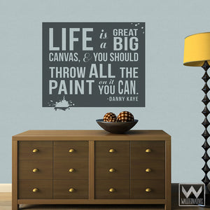 Adhesive Wall Quotes - Life is a Canvas Vinyl Wall Decals - Wallternatives