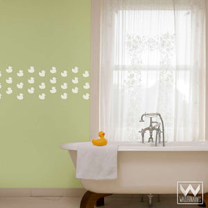 Cute Baby Nursery or Bathroom Decor - Rubber Duck Stickers Wall Decals