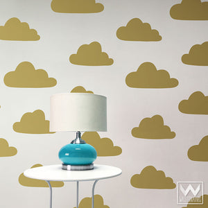 Colorful Clouds Shapes for Decorating Bedroom or Nursery - Wallternatives Vinyl Wall Decals