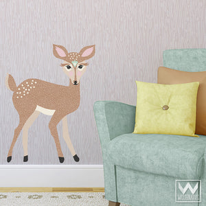 Cute Deer Animal Removable Wall Decals by Bonnie Christine - Kids Room Decorating - Wallternatives