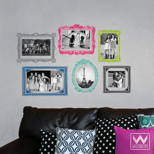 Colorful Photo Frames Removable Wall Decals from Wallternatives