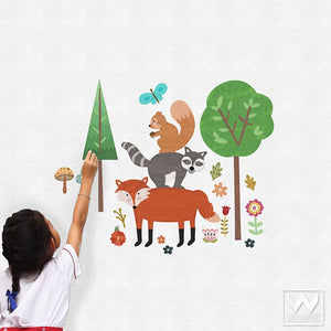 Kids Room and Baby Nursery Decor - Removable Wall Decals and Forest Animals