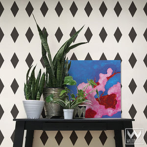 Harlequin Pattern for Modern and Geometric Wall Decor - Diamond Shapes Wall Decals