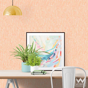 Bonnie Christine Designer Wallpaper for Wallternatives.com - Peach Orange Modern Tree Pattern Removable Wallpaper