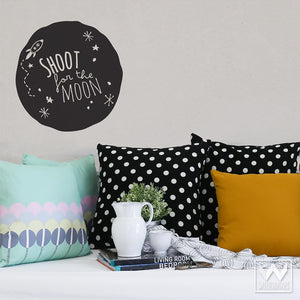 Inspirational Shoot for the Moon Quote Removable Wall Decals - Wallternatives