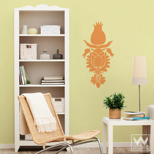 Decorating Walls with Peel and Stick Stickers - Tulip Floral Flourish Vinyl Wall Decals - Wallternatives