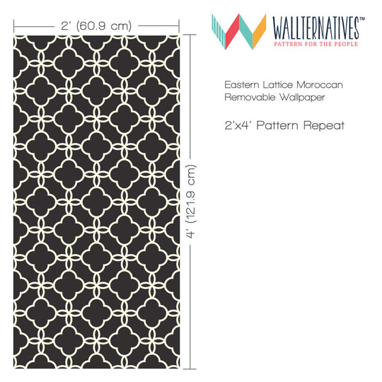 Eastern Lattice Moroccan Removable Wallpaper - Peel and Stick Decor ...