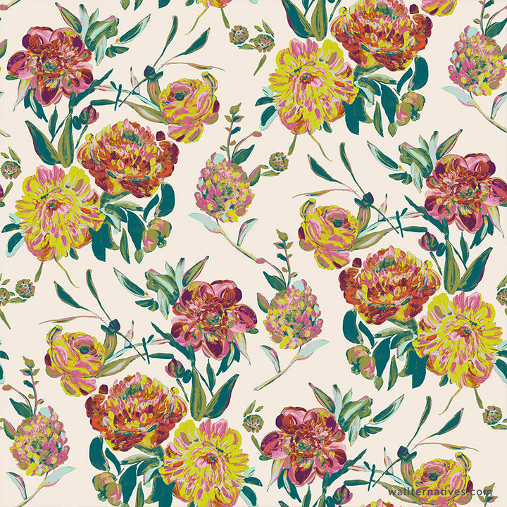 Budquette Bari J. Removable Wallpaper has a Garden Flower Pattern ...