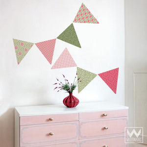 Pink and Green Girls Bedroom Decor - Easy DIY Removable Wall Decals