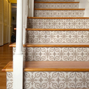 Decorative Stair Tile Decals Adhesive Wallpaper Stairs - Wallternatives wallternatives.com