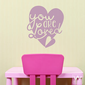 Colorful Love Heart Vinyl Wall Decals to Stick On Walls - Wallternatives