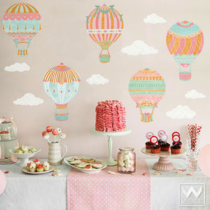 Hot Air Balloons Removable Wall Decals