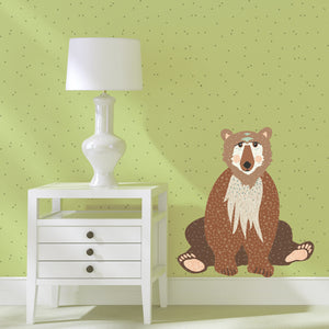 Cute Bear Wall Decor for Kids Rooms - Bear Friends Bonnie Christine Removable Wall Decals - Wallternatives