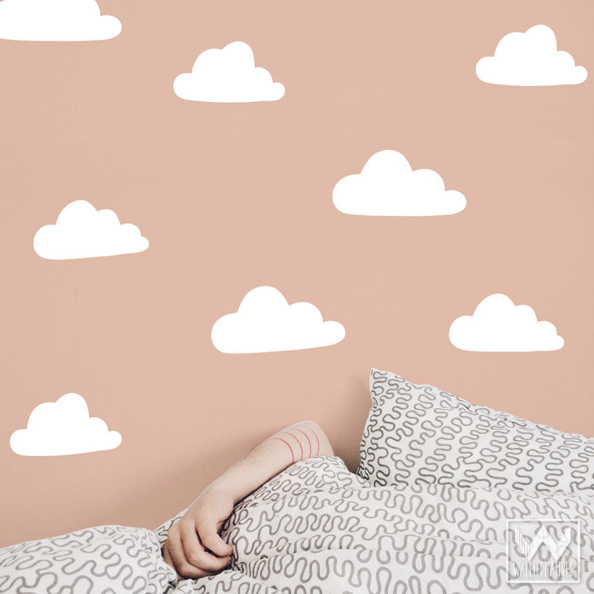 Small Clouds Vinyl Wall Decal Bedroom Peel and Stick Wall Art Shapes