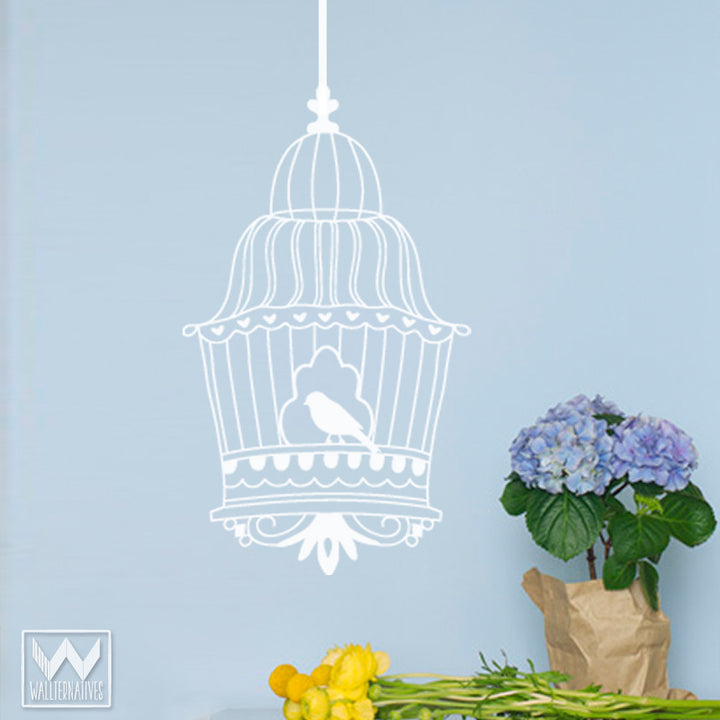 Vintage Bird Cage Vinyl Wall Decal Art For Nature Animal Decor Design Wallternatives