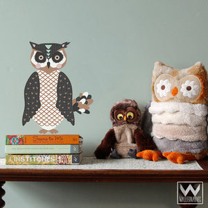 Trendy Boys Room and Nursery Wall Decor - Owls Removable Wall Decals & Adhesive Stickers