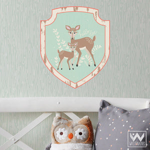 Cute Deer Animal Removable Wall Decals by Bonnie Christine - Kids Room Decorating - Wallternatives