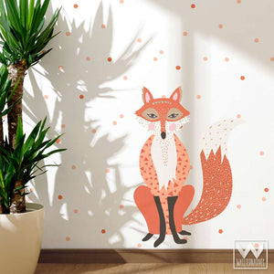 Peel and Stick Forest Animal Fox - Removable Wall Decals and Stickers
