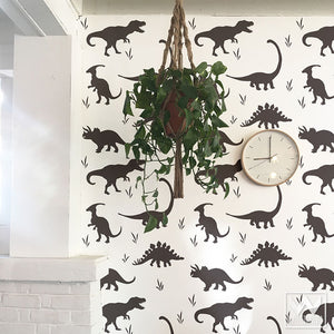 Dinosaurs Vinyl Wall Decals for Decorating Cute Boys Room or Nursery Wall Mural Art - Wallternatives