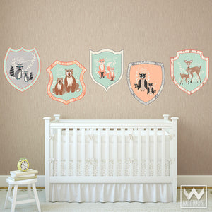Easy DIY Nursery Decorating with Forest Animals Removable Wall Decals and Wall Stickers