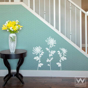 Flowers Floral Vinyl Wall Decals for Easy DIY Wall Art Murals - Wallternatives