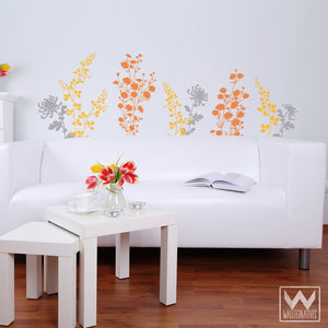 Colorful Flower Wall Decals for DIY Custom Wall Art - Wallternatives