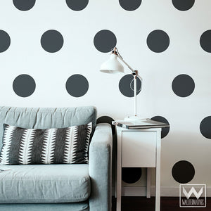 Big Polka Dot Wall Decals and Wall Stickers for Dorm or Nursery Decor