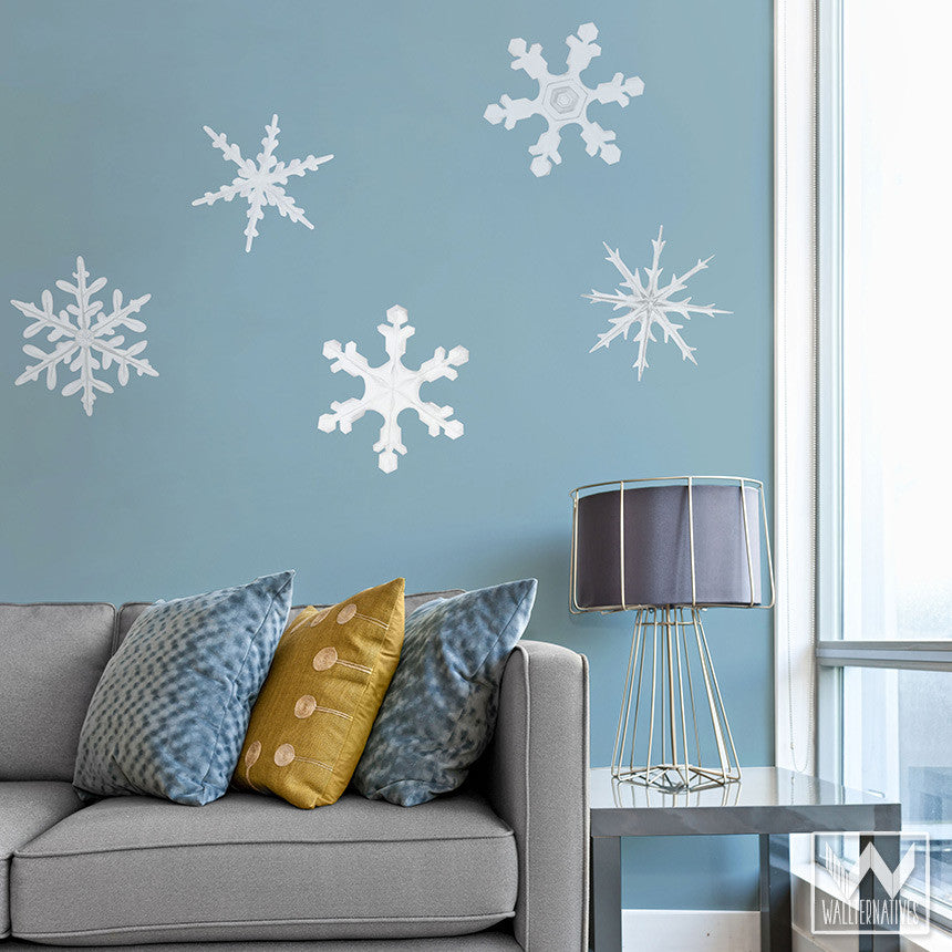 Winter Snowflake Removable Wall Decal - Wall Art For Christmas Decor ...