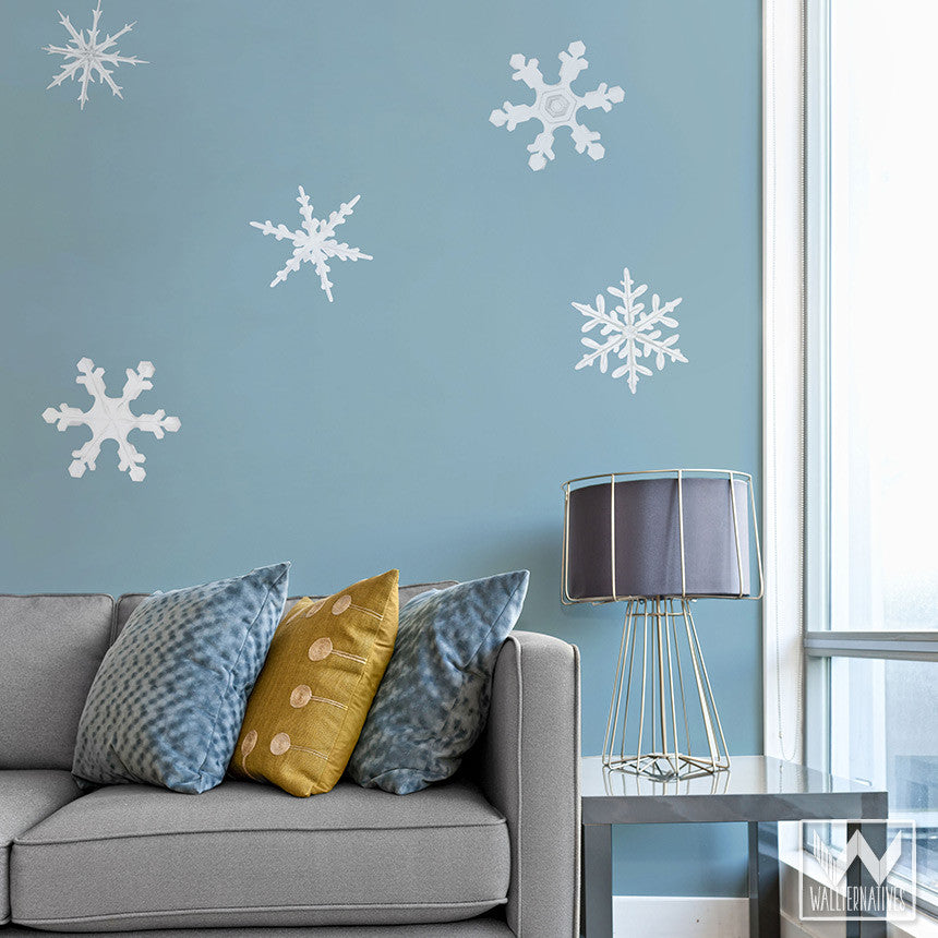 Winter Snowflake Removable Wall Decal - Wall Art For Christmas Decor ...