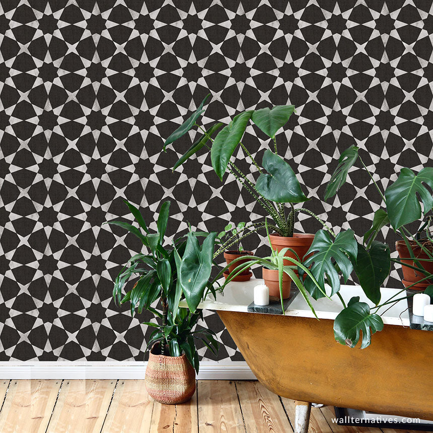 Modern Removable Wallpaper, Tile Design Wallpapers, Abstract Wall Art