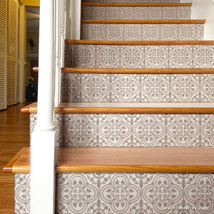 DIY Stair Decals Pattern Peel and Stick Stair Risers Boho Decor - Wallternatives