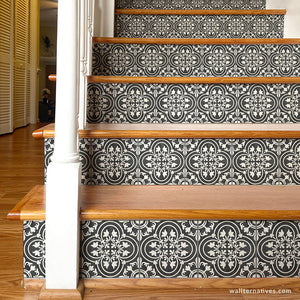 DIY Stair Decals Pattern Peel and Stick Stair Risers Boho Decor - Wallternatives